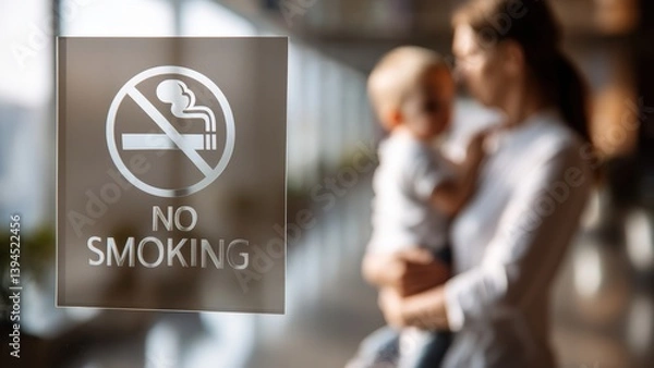 Fototapeta No Smoking Zones in Healthcare Spaces