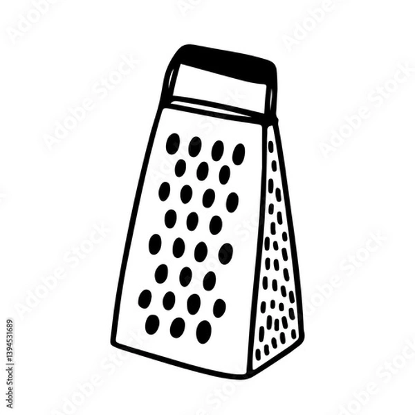 Obraz Doodle vegetable grater vector sketch