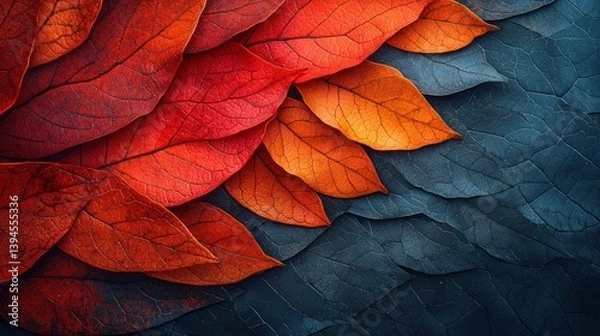 Obraz Autumn leaves gradient background.