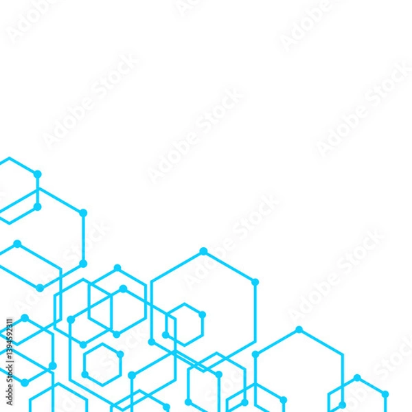 Fototapeta Hexagonal Technology Corner