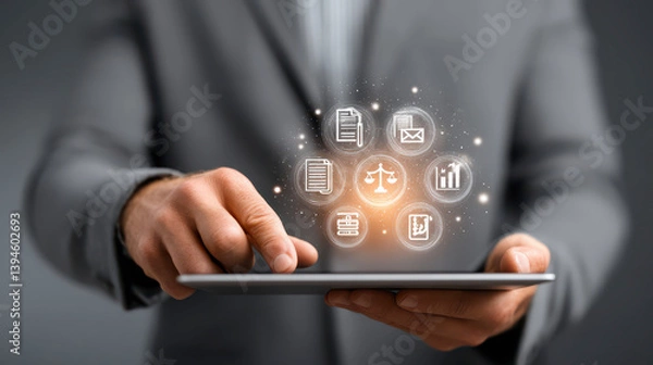 Fototapeta Digital Solutions for Business Efficiency