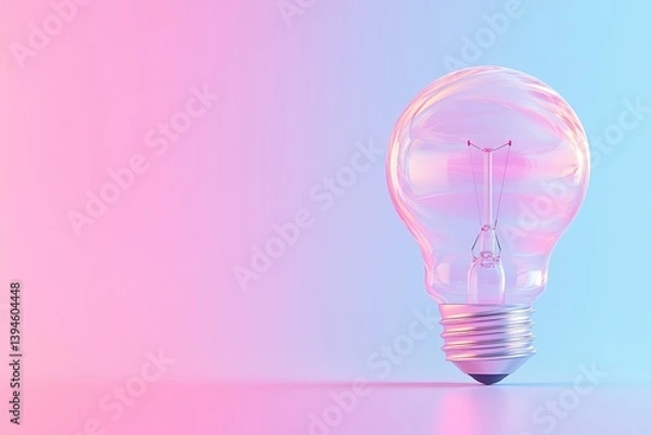 Obraz Lightbulb with colorful background