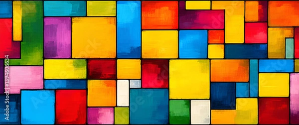 Obraz illustrazione sfondo con elementi astratti e motivi geometrici a tema surreale