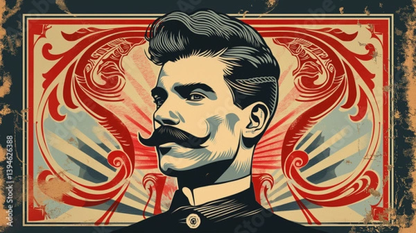 Obraz Barbershop and hairdressing salon retro poster