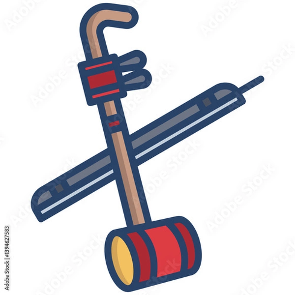 Obraz Linear color Erhu music icon