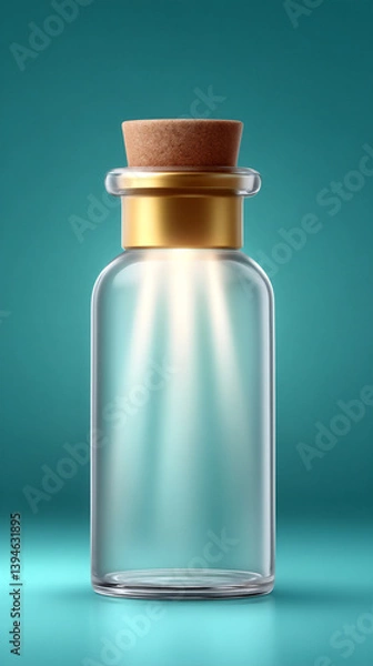 Fototapeta light rays: radiant bottle