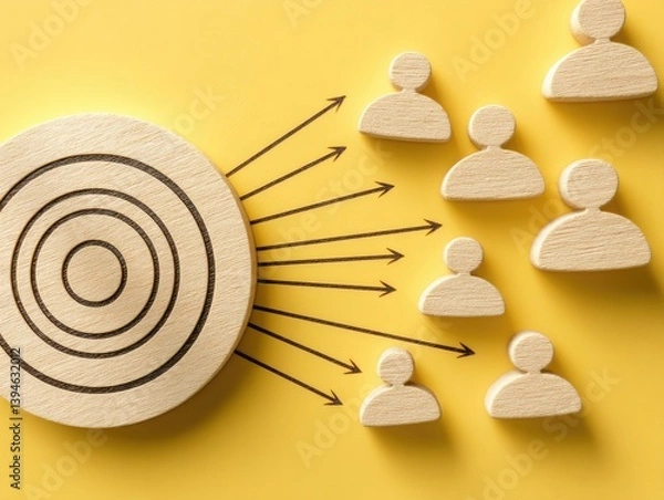 Obraz Targeting customer acquisition.  A visual representation of  reaching a specific customer base