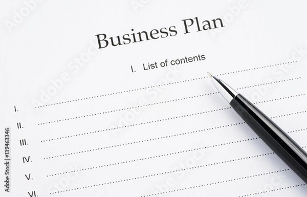 Fototapeta Business plan document