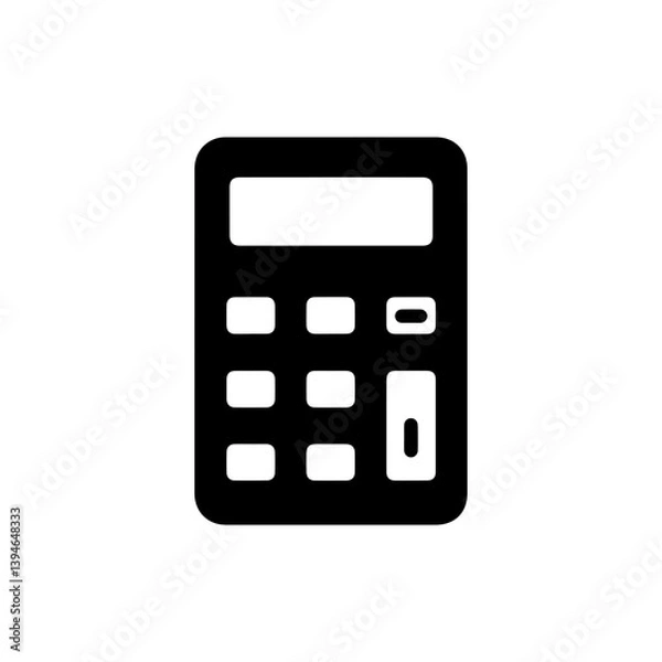 Obraz Calculator with Visible Buttons, Math Symbol Icon