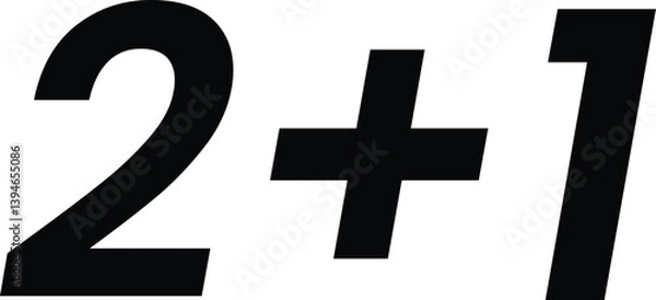 Obraz Modern sale banner with bold numbers and shadow effect.