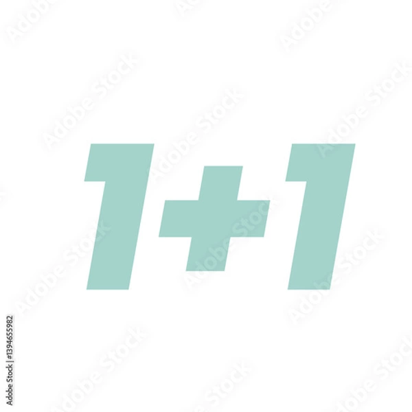 Obraz Modern sale banner with bold numbers and shadow effect.