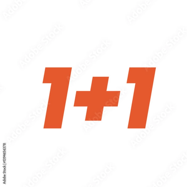 Obraz Modern sale banner with bold numbers and shadow effect.