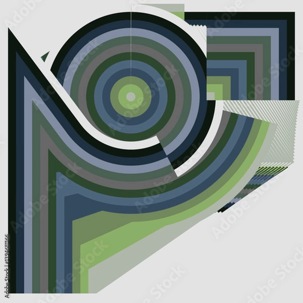 Obraz op art modern background, creative dynamic pattern, vector design element