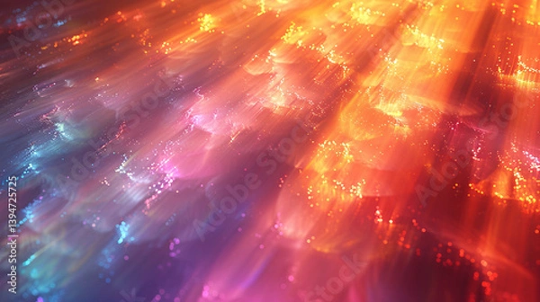 Obraz Colorful Abstract Swirls of Light in Fiery Red and Soft Blue Hues