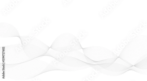 Obraz Dynamic Smoke Vector with Blue Light Waves and Dark Abstract Pattern

