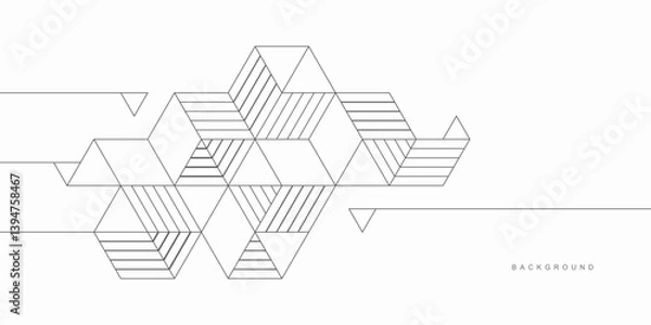 Obraz Abstract geometric technological background. Vector creative design.