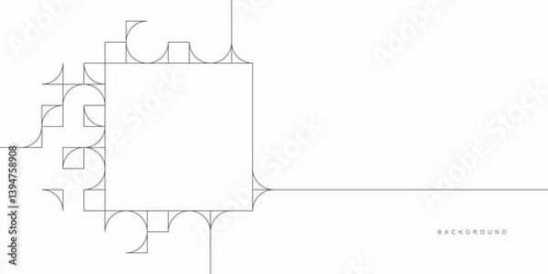 Fototapeta Abstract geometric technological background. Vector creative design.