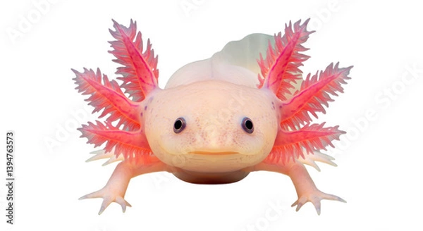 Obraz Isolated Axolotl