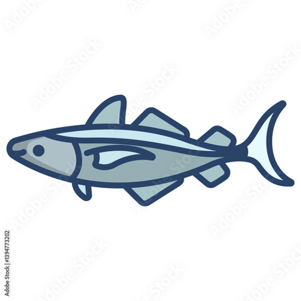 Obraz Linear color Pollock Fish icon