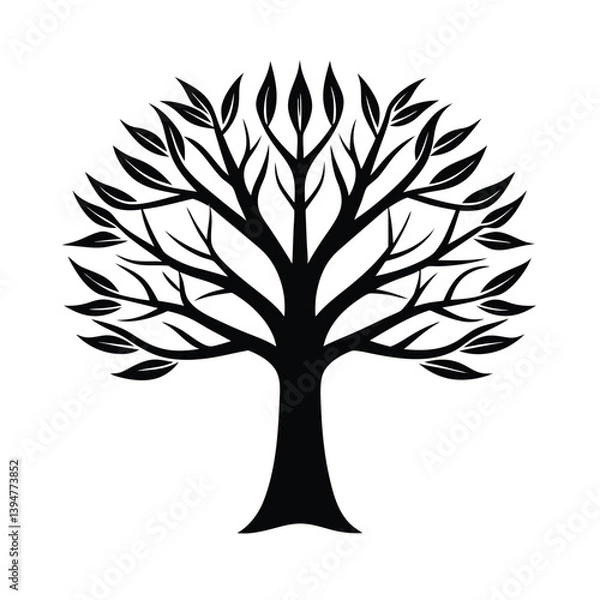 Fototapeta Minimalist Tree Silhouette Vector Design