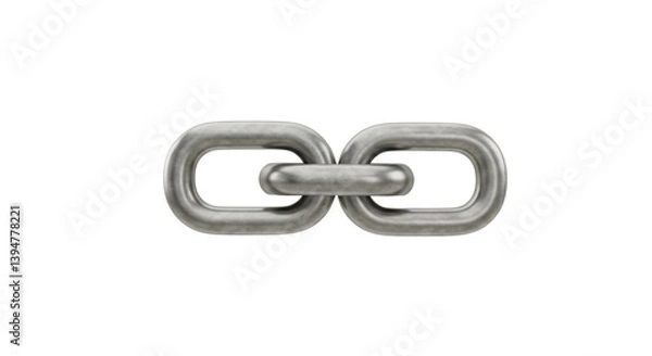 Fototapeta Isolated Metal Chain Links