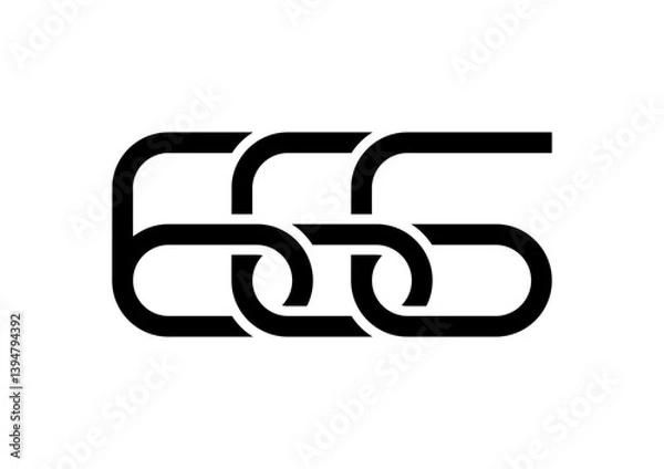 Obraz Number 666 vector design logo