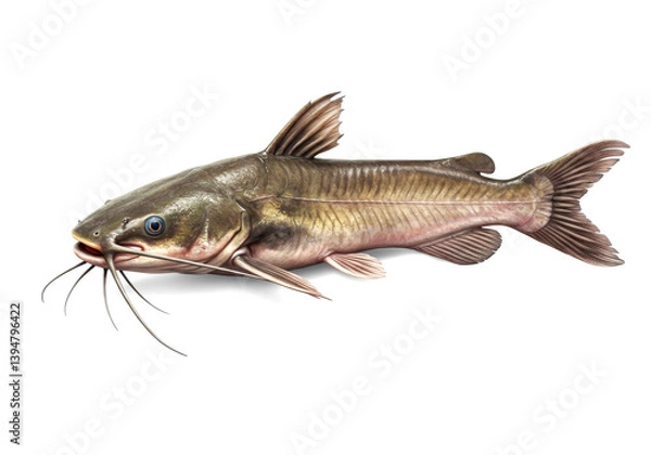 Obraz Catfish on a white background
