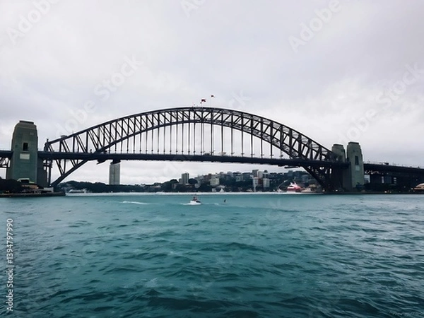 Obraz Sydney Harbour Bridge with a Cloudy Sky