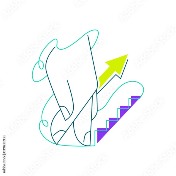 Obraz climbing up the business ladder