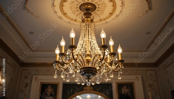 Obraz chandelier on the ceiling