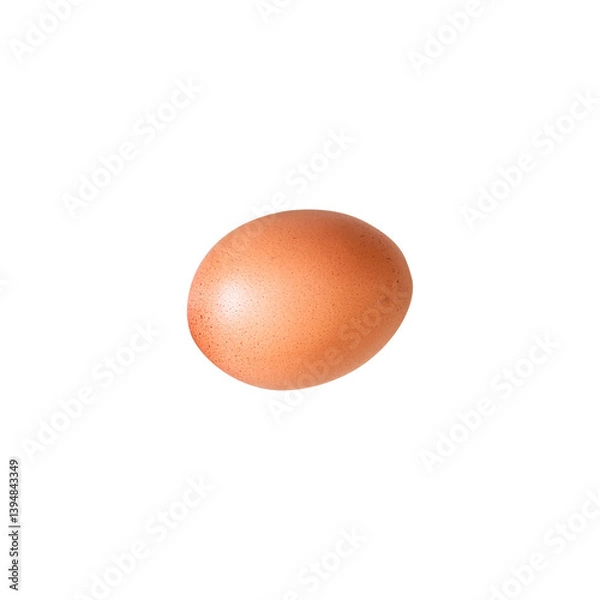 Obraz A single brown egg on a plain background, showcasing its smooth surface and natural color.