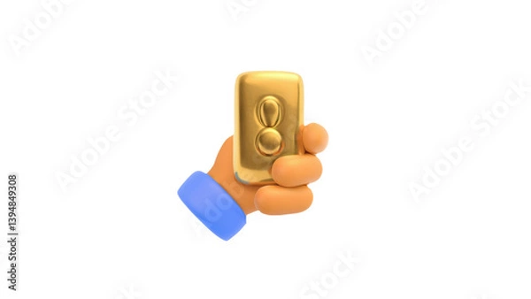 Fototapeta A gleaming golden ID pass, ideal for exclusive or VIP-themed designs.