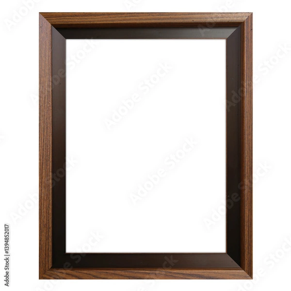 Obraz A simple wooden picture frame with a dark inner edge, designed to hold artwork or photographs.