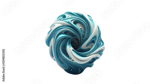 Fototapeta A dynamic spiral wave swirl, adding energy and fluid motion to your design work.