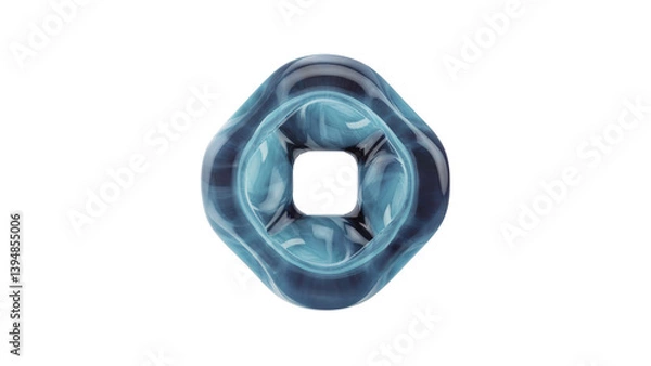 Fototapeta A textured ring sculpture, adding a sophisticated touch to artistic or modern design themes.