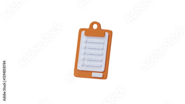 Fototapeta An organized checklist on a clipboard, great for planning, scheduling, and productivity visuals.