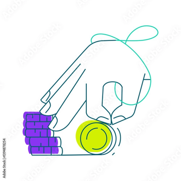 Obraz financial calculation of income