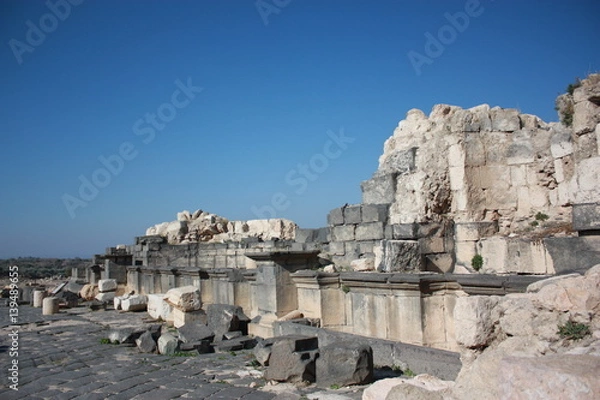 Obraz Greek Roman city Gadara Umm Qais in Jordan Middle East