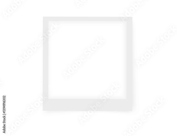 Fototapeta Png Polaroid, frame, photo, mockup, scrapbook. Vector photo Frames: Realistic Photo Templates with Shadows. Vintage Card Set for Stock Use. Png Illustratios on transparent background