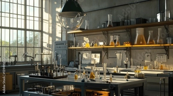 Obraz High-Tech Research Lab with Active Experiments