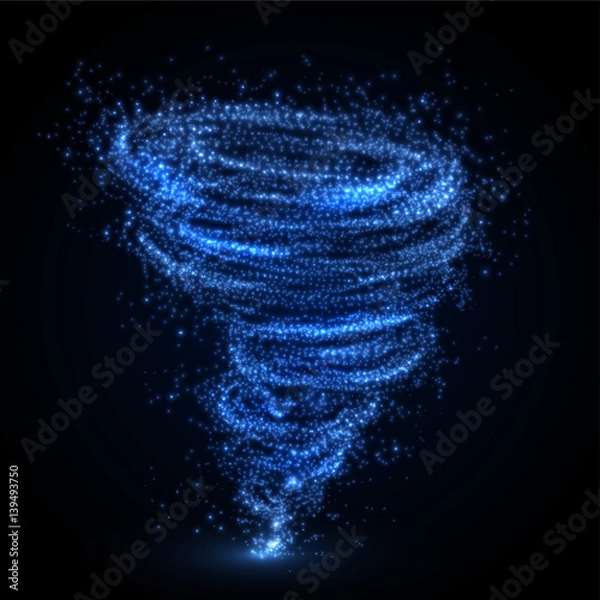 Fototapeta Abstract tornado swirl. Vector illutration.