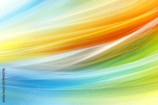Fototapeta An abstract colorful artwork featuring flowing blended waves of colors