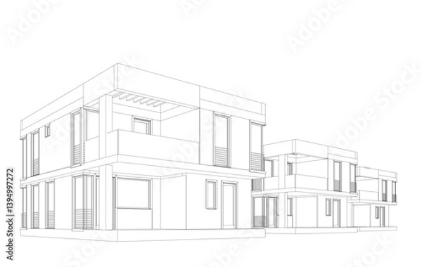 Fototapeta sketch of building