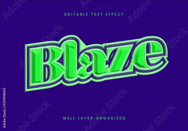 Fototapeta Blaze Text Effect Design Template