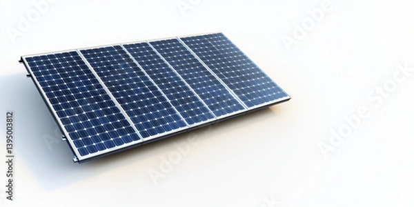 Fototapeta Solar Panel Array: A close-up image showcasing a photovoltaic solar panel array, with individual cells in sharp focus. Illustrating the power of renewable energy. 