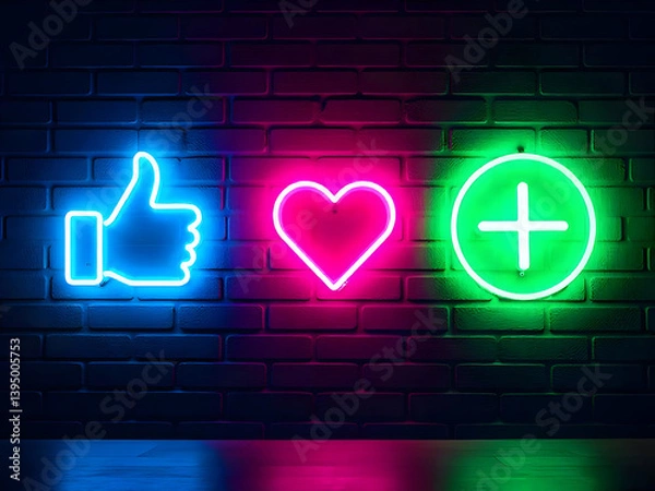 Fototapeta like share follow concept