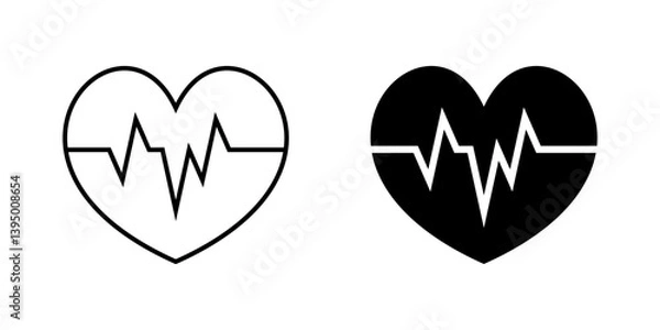 Obraz heart rate monitor icon set. modern design isolated on white background