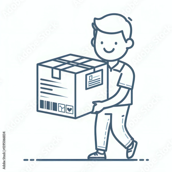 Obraz 택배 일러스트