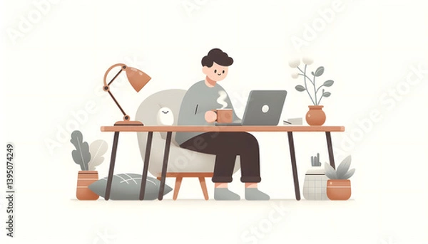 Fototapeta 공부하는 모습