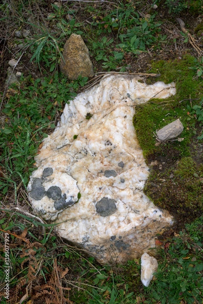 Fototapeta Minerals in mountainous areas, mineral deposits of precious stones for extraction
